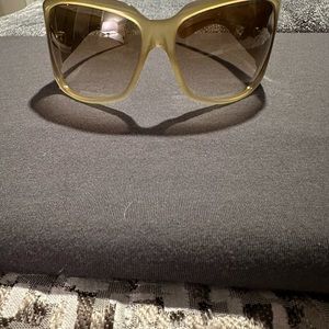 Authentic Gucci Neutrals, Pattern Print Shield Gradient Sunglasses